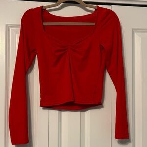 Red Long Sleeve Women's Top
